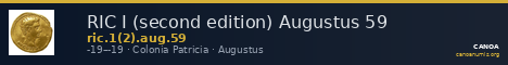 RIC I (second edition) Augustus 59 — CANOA