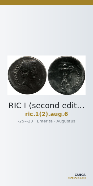 RIC I (second edition) Augustus 6 — CANOA