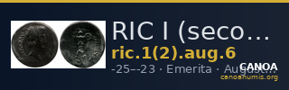 RIC I (second edition) Augustus 6 — CANOA