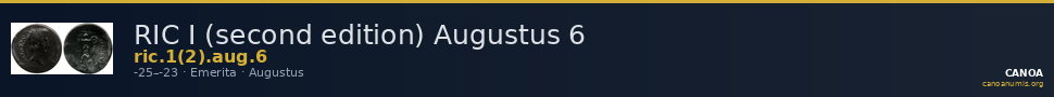 RIC I (second edition) Augustus 6 — CANOA