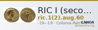 RIC I (second edition) Augustus 60 — CANOA