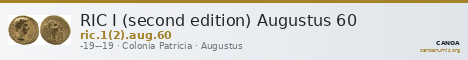 RIC I (second edition) Augustus 60 — CANOA