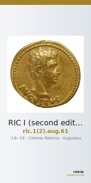 RIC I (second edition) Augustus 61 — CANOA
