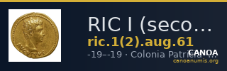 RIC I (second edition) Augustus 61 — CANOA