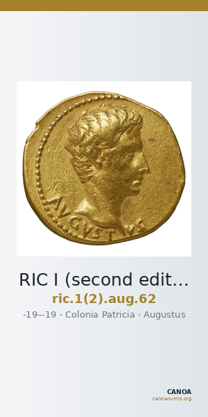 RIC I (second edition) Augustus 62 — CANOA