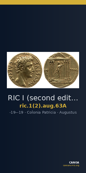 RIC I (second edition) Augustus 63A — CANOA