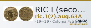 RIC I (second edition) Augustus 63A — CANOA