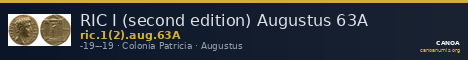 RIC I (second edition) Augustus 63A — CANOA