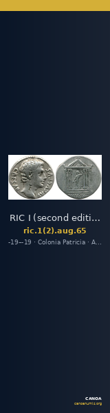 RIC I (second edition) Augustus 65 — CANOA