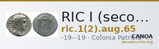 RIC I (second edition) Augustus 65 — CANOA