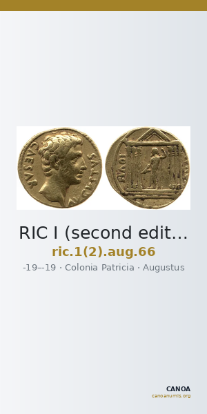 RIC I (second edition) Augustus 66 — CANOA