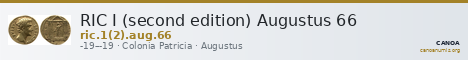 RIC I (second edition) Augustus 66 — CANOA