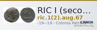RIC I (second edition) Augustus 67 — CANOA
