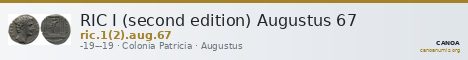 RIC I (second edition) Augustus 67 — CANOA