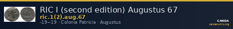 RIC I (second edition) Augustus 67 — CANOA