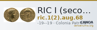 RIC I (second edition) Augustus 68 — CANOA