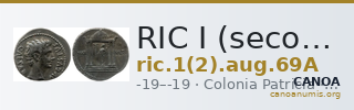 RIC I (second edition) Augustus 69A — CANOA