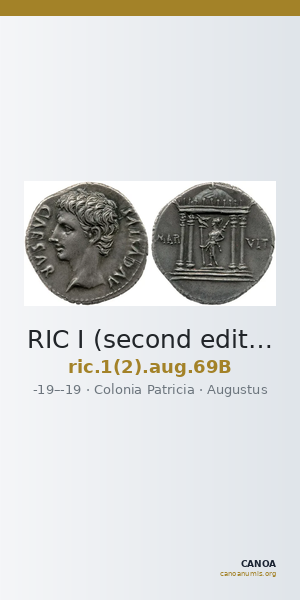 RIC I (second edition) Augustus 69B — CANOA