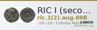 RIC I (second edition) Augustus 69B — CANOA