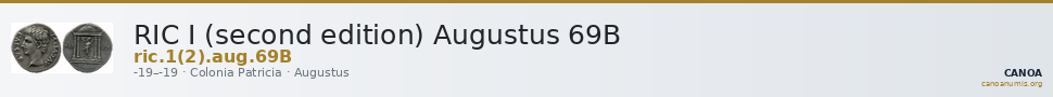 RIC I (second edition) Augustus 69B — CANOA