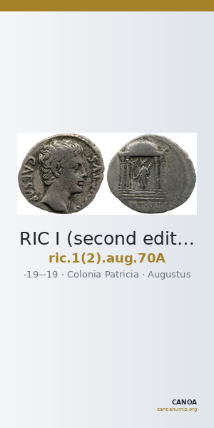 RIC I (second edition) Augustus 70A — CANOA