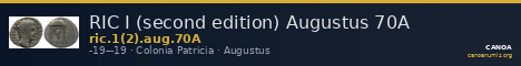 RIC I (second edition) Augustus 70A — CANOA