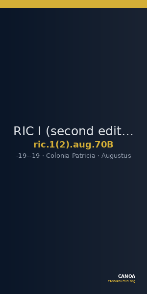 RIC I (second edition) Augustus 70B — CANOA