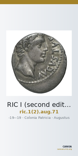 RIC I (second edition) Augustus 71 — CANOA