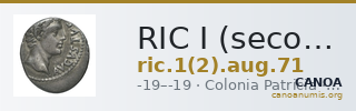 RIC I (second edition) Augustus 71 — CANOA