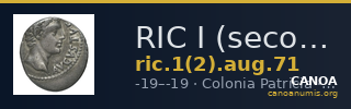 RIC I (second edition) Augustus 71 — CANOA