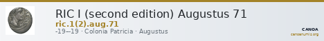 RIC I (second edition) Augustus 71 — CANOA