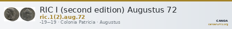 RIC I (second edition) Augustus 72 — CANOA