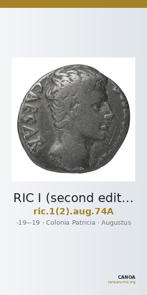 RIC I (second edition) Augustus 74A — CANOA