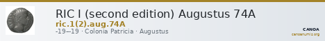RIC I (second edition) Augustus 74A — CANOA