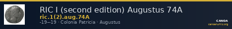 RIC I (second edition) Augustus 74A — CANOA