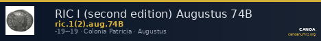 RIC I (second edition) Augustus 74B — CANOA