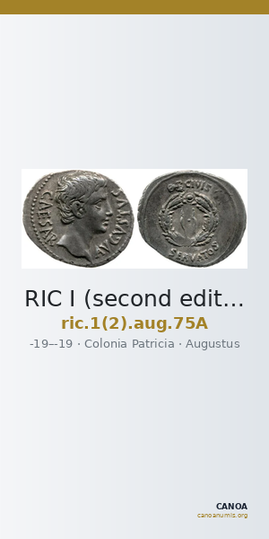 RIC I (second edition) Augustus 75A — CANOA