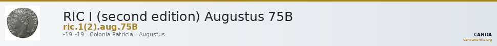 RIC I (second edition) Augustus 75B — CANOA