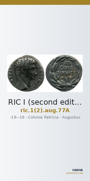RIC I (second edition) Augustus 77A — CANOA