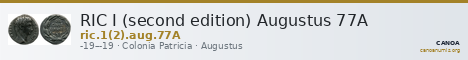 RIC I (second edition) Augustus 77A — CANOA