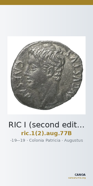 RIC I (second edition) Augustus 77B — CANOA