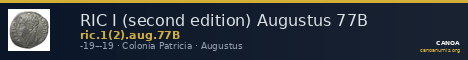 RIC I (second edition) Augustus 77B — CANOA