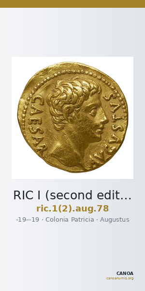 RIC I (second edition) Augustus 78 — CANOA
