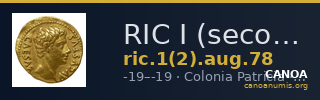RIC I (second edition) Augustus 78 — CANOA