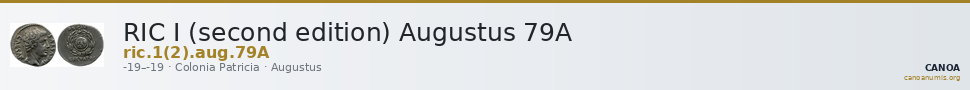 RIC I (second edition) Augustus 79A — CANOA
