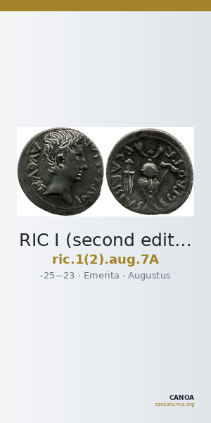 RIC I (second edition) Augustus 7A — CANOA