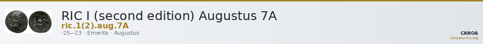 RIC I (second edition) Augustus 7A — CANOA