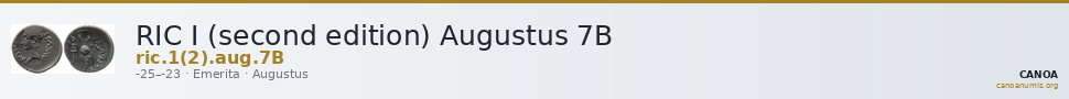 RIC I (second edition) Augustus 7B — CANOA