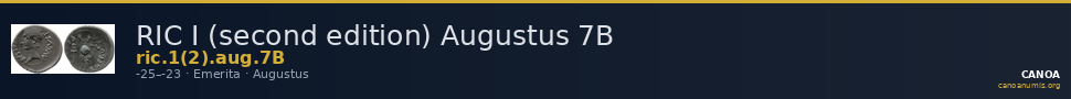 RIC I (second edition) Augustus 7B — CANOA
