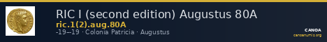 RIC I (second edition) Augustus 80A — CANOA
